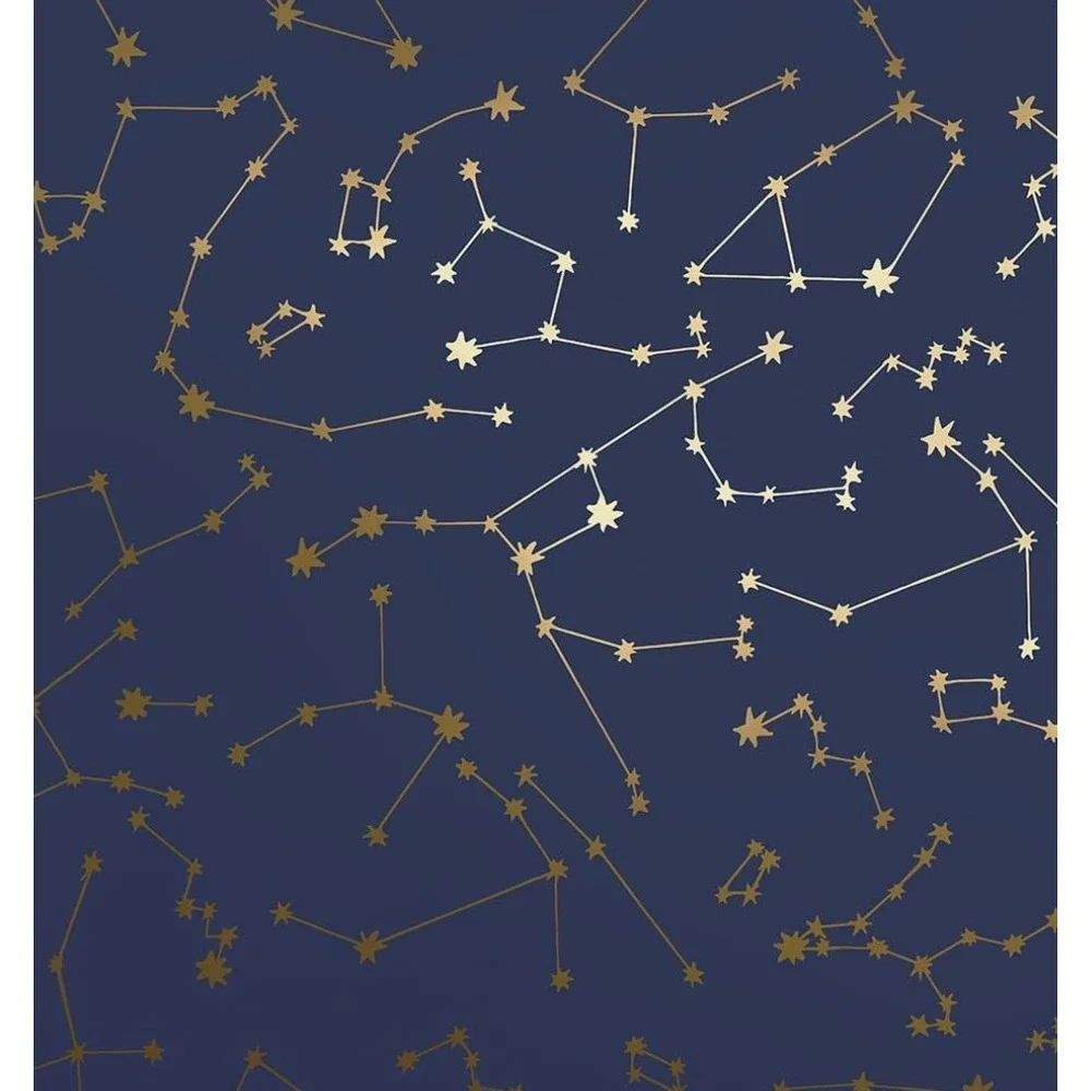 Tempaper Removable Wallpaer Navy Constellations Lot #4 Novogratz 1 Single Roll